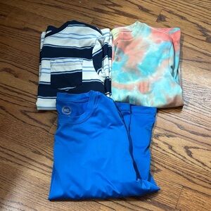 Wonder Nation Navy Striped and Tie-Dye Long Sleeve Tees